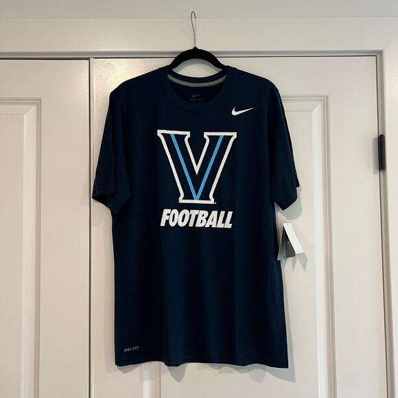 NWT Nike‎ Dri Fit Villanova T Shirt Dark Blue Size Large - Picture 1 of 8